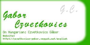 gabor czvetkovics business card